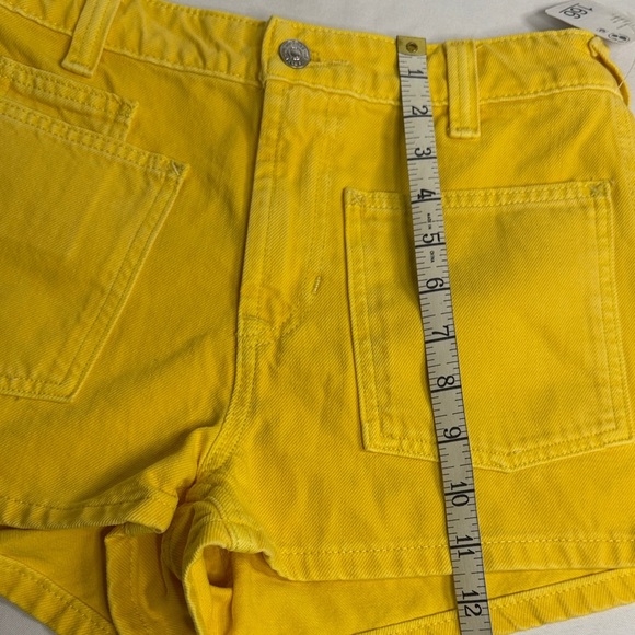 Free People Vibrant Yellow Jean Shorts - Picture 4 of 7